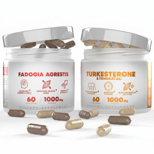 Muscle & Performance Support Stack – Turkesterone, Tongkat Ali & Fadogia Agrestis (Vegan Capsules)